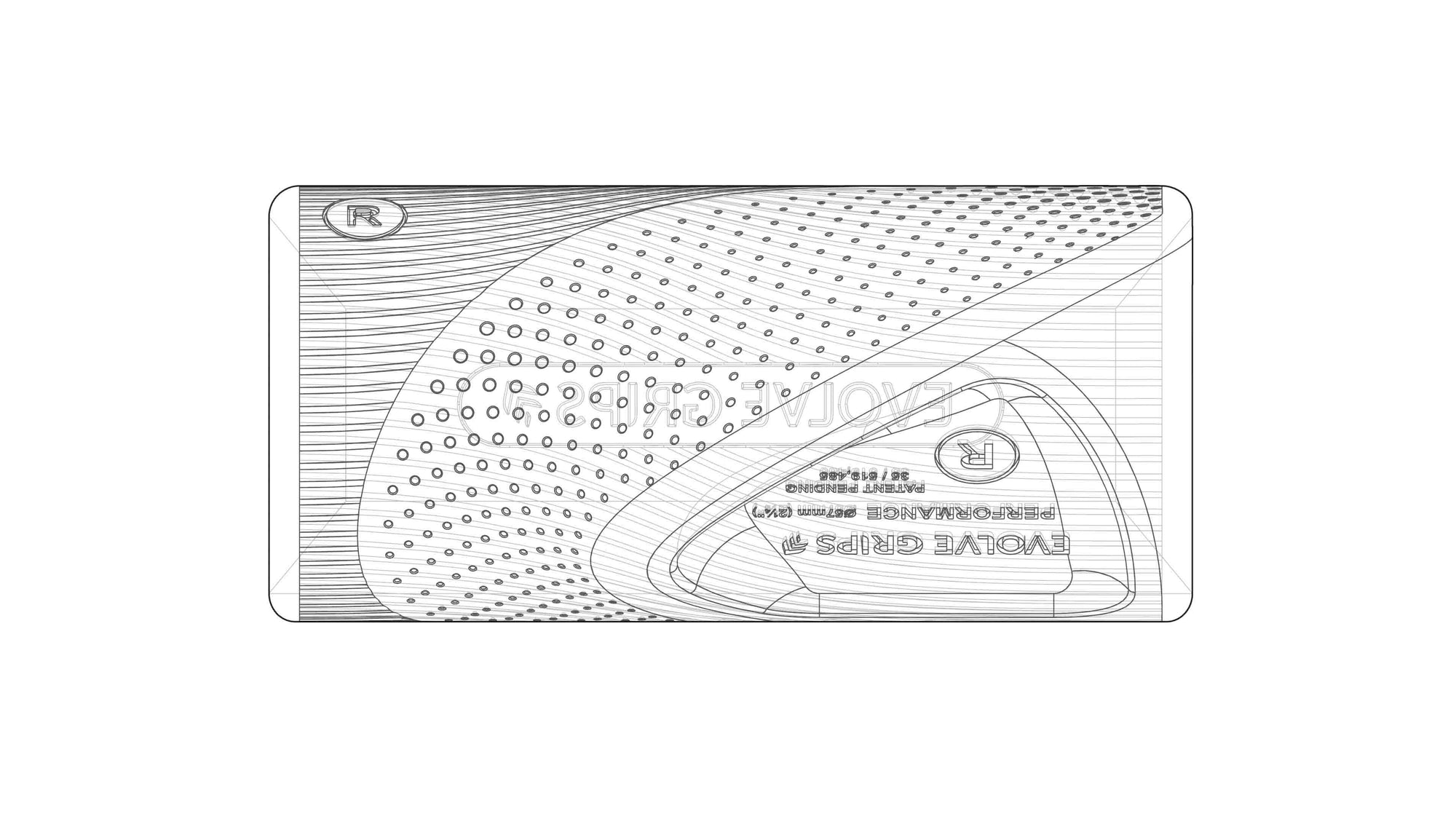 Development | Evolve Grips | Ergonomic Thick Grips for Bigger Arms - Performance, Medium | Drawing